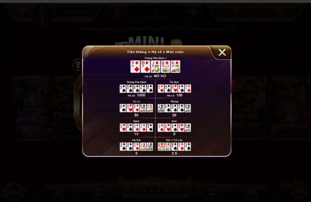 Luật chơi mini Poker khá đơn giản